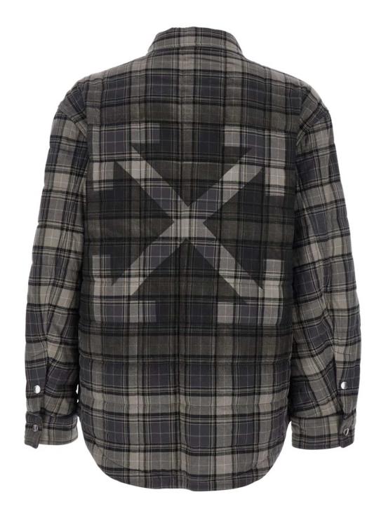  오프화이트 긴팔 셔츠 자수 코튼  다크그레이 - OFF WHITE