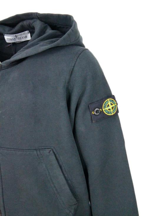  [키즈] 스톤 아일랜드 풀오버 키즈  스웨터 블랙 - STONE ISLAND