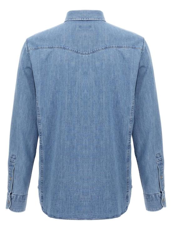  톰포드 셔츠 톰 포드 워시드 블루 데님 - TOMFORD