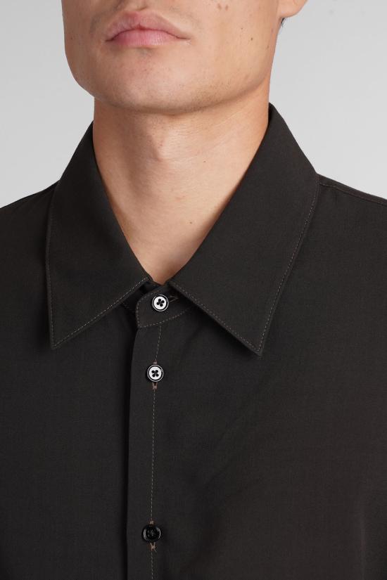  르메르 긴팔 셔츠 셔츠 브라운 - LEMAIRE