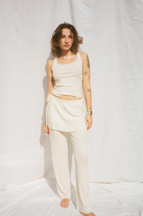  mare perpetua 스트레이트 팬츠 마레 페르페투아 위스퍼 팬츠 화이트