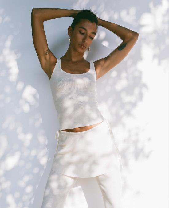  mare perpetua 스트레이트 팬츠 마레 페르페투아 위스퍼 팬츠 화이트 - OTHER BRANDS