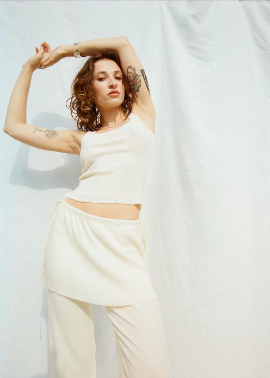  mare perpetua 스트레이트 팬츠 마레 페르페투아 위스퍼 팬츠 화이트 - OTHER BRANDS