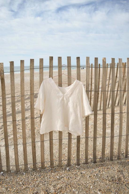  Pamut Apparel USA 반팔 티셔츠 파무트 어패럴 USA 헤이븐 티셔츠 린넨 소재에 리크랙 장식 - OTHER BRANDS