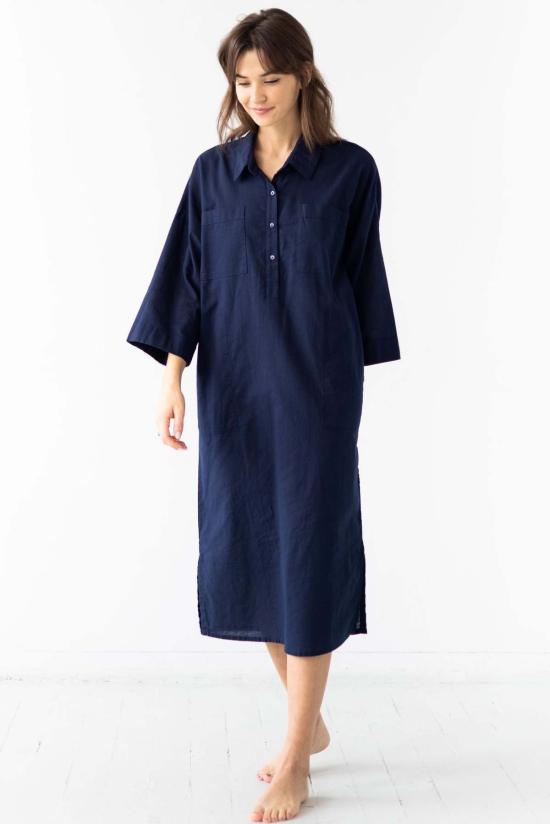  Salua Lingerie 롱 원피스 살루아 란제리 오버사이즈 버튼다운 롱셔츠 - SALUA LINGERIE