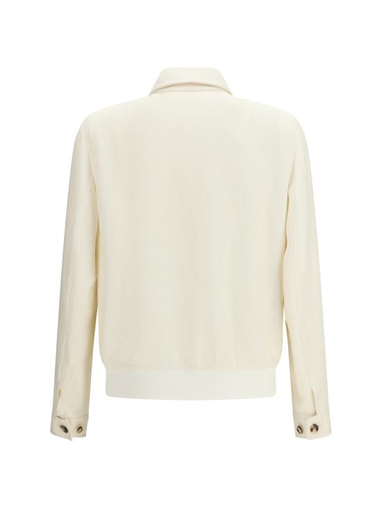 26SS 브루넬로 쿠치넬리 실크 리넨 울 믹스드 홉색 블루종 MZ4036581 C054 WHITE - BRUNELLO CUCINELLI