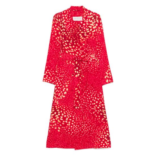  드리스 반 노튼 코트 Dries Van Noten  레드/뉴트럴