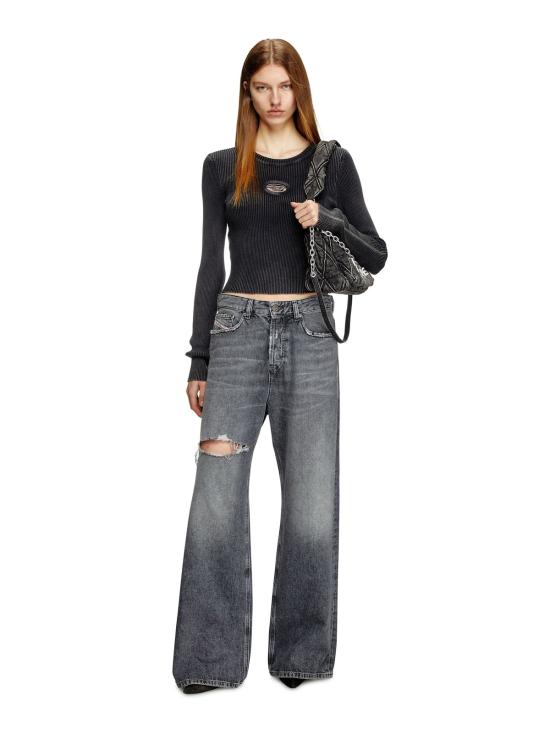  디젤 블라우스 M 앵커 탑 블랙 - DIESEL