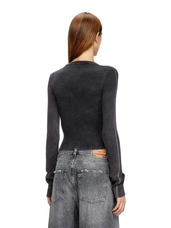  디젤 블라우스 M 앵커 탑 블랙 - DIESEL