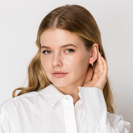  제니스 사빗 이어링 재니스 새빗 스몰 골드 후프  골드 - JANIS SAVITT