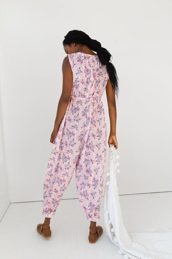  카론 칼라한 점프수트 캐론 캘러핸 고아  핑크 코랄 플로럴 - CARON CALLAHAN