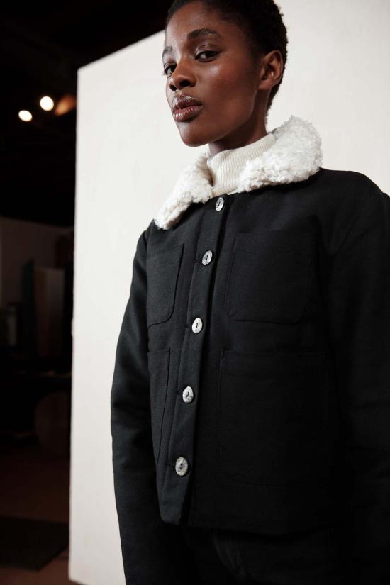  마리아 스탠리 데님 자켓 밀로 재킷 느와르 - MARIA STANLEY