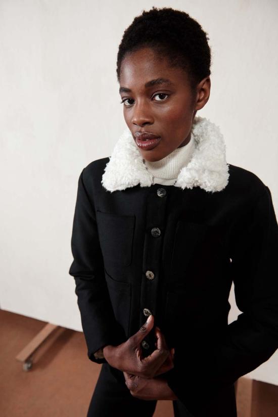  마리아 스탠리 데님 자켓 밀로 재킷 느와르