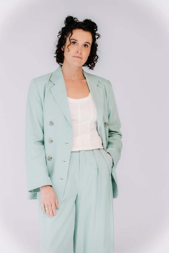  크리스티 린 수트 자켓 프레야 블레이저 라이트 틸 - CHRISTY LYNN