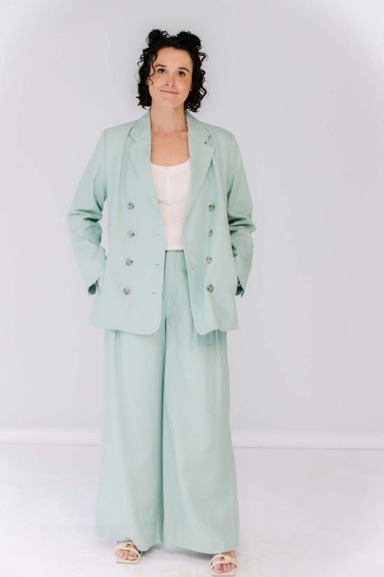  크리스티 린 수트 자켓 프레야 블레이저 라이트 틸 - CHRISTY LYNN