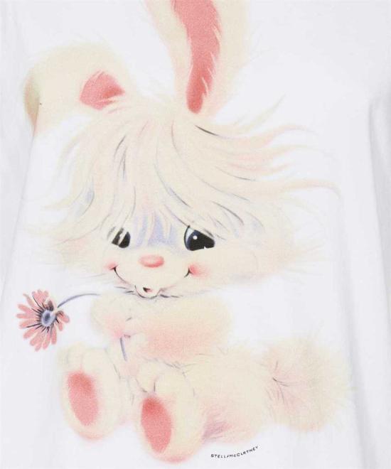  스텔라 맥카트니 반팔 티셔츠 스텔라 매카트니 코튼 티셔츠 화이트 - STELLA MCCARTNEY