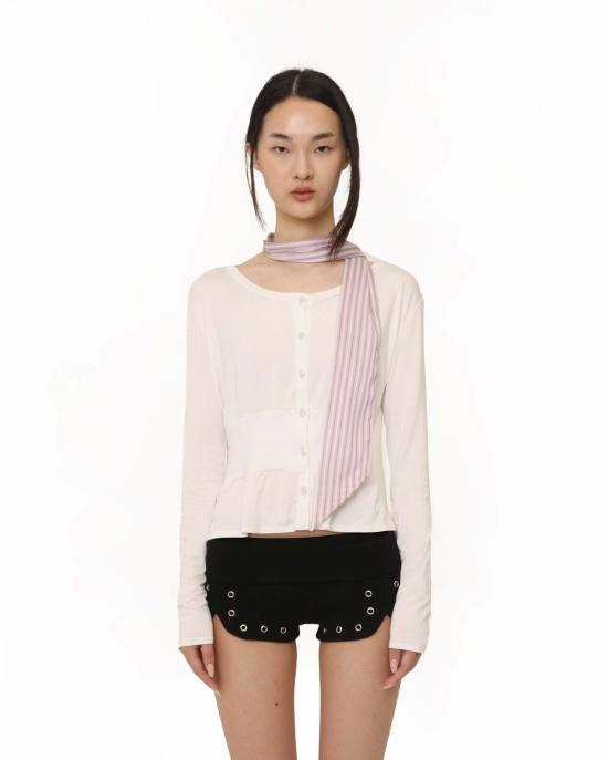 Oori Ott 블라우스 오리 오트 데이지 긴팔 상의 - OORI OTT
