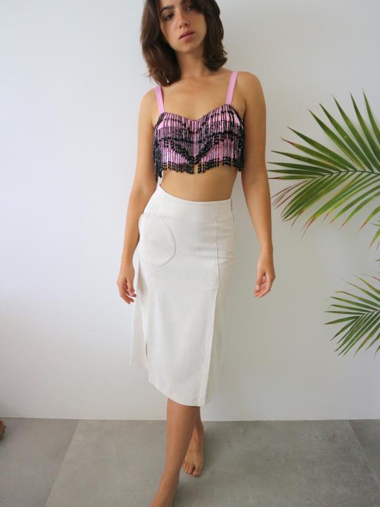  Ashley Williams 브라 애슐리 윌리엄스 비즈 장식  핑크