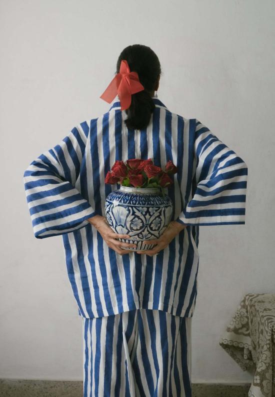  IKKIVI 스트레이트 팬츠 이키비 시로 코디 세트 블루 - OTHER BRANDS