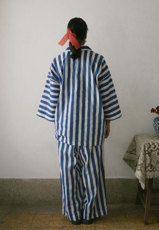  IKKIVI 스트레이트 팬츠 이키비 시로 코디 세트 블루 - OTHER BRANDS