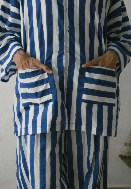  IKKIVI 스트레이트 팬츠 이키비 시로 코디 세트 블루 - OTHER BRANDS