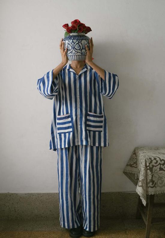  IKKIVI 스트레이트 팬츠 이키비 시로 코디 세트 블루 - OTHER BRANDS