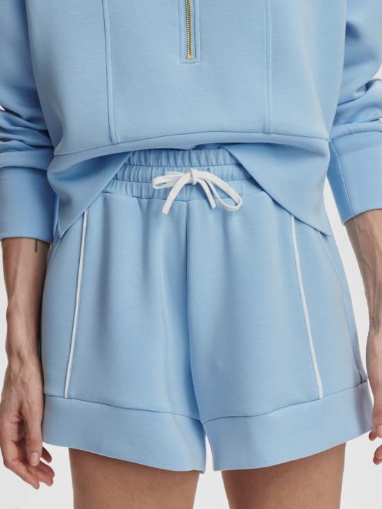  발리 숏팬츠 Varley Barnes 하이라이즈 숏 에어리 블루 - VARLEY