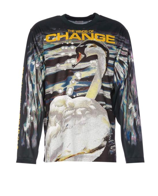  버버리 스웨터 스완 프린트 점퍼 그린