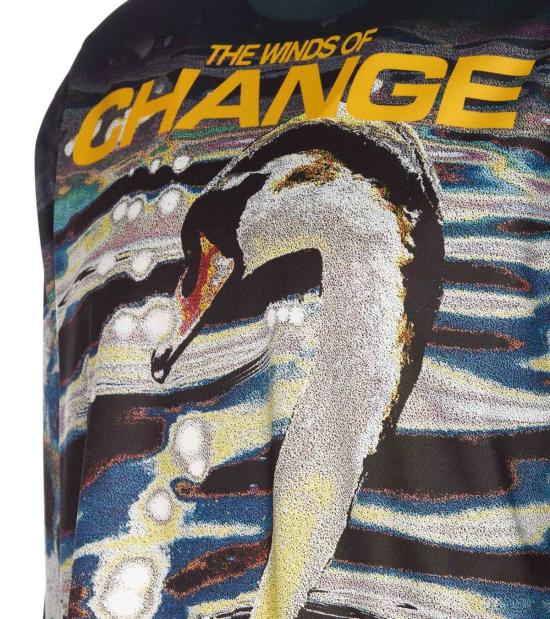  버버리 스웨터 스완 프린트 점퍼 그린 - BURBERRY