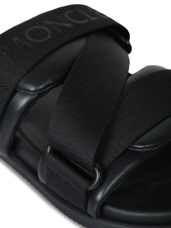  몽클레어 샌들 몽클레르 로고  블랙 - MONCLER