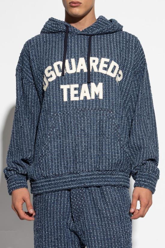  디스퀘어드2 긴팔 티셔츠 Dsquared2 로고 스웨트셔츠 네이비 - DSQUARED2