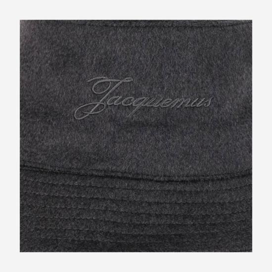  자크뮈스 모자 울 버킷햇 그레이 - JACQUEMUS