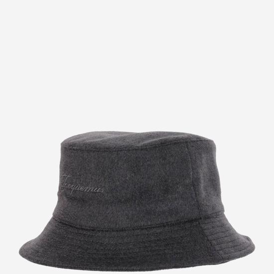  자크뮈스 모자 울 버킷햇 그레이 - JACQUEMUS