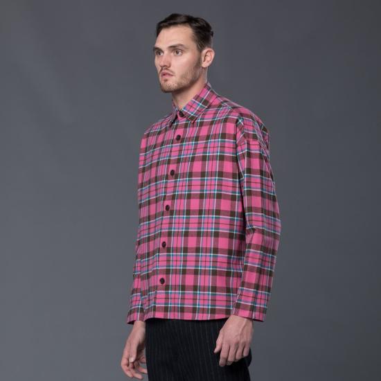  GUSTAV VON ASCHENBACH 긴팔 셔츠 Gustav Von Aschenbach 박시 체크 무늬 플란넬 - OTHER BRANDS