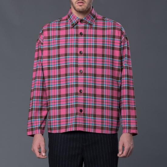  GUSTAV VON ASCHENBACH 긴팔 셔츠 Gustav Von Aschenbach 박시 체크 무늬 플란넬