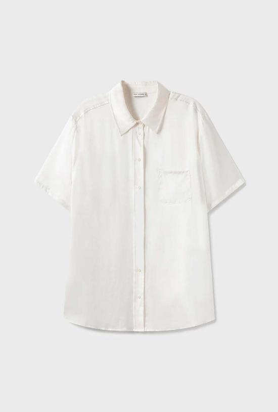  실크 런드리 셔츠 반팔 보이프렌드 셔츠 화이트 - SILK LAUNDRY