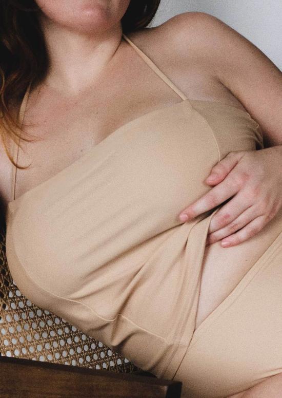  hauslabel 민소매 티셔츠 하우스라벨 튜브탑 오바리오 - HAUSLABEL