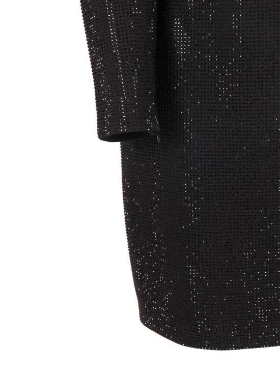  마이클 코어스 숏 원피스 라인스톤 긴팔 미니 드레스 블랙 - MICHAEL KORS