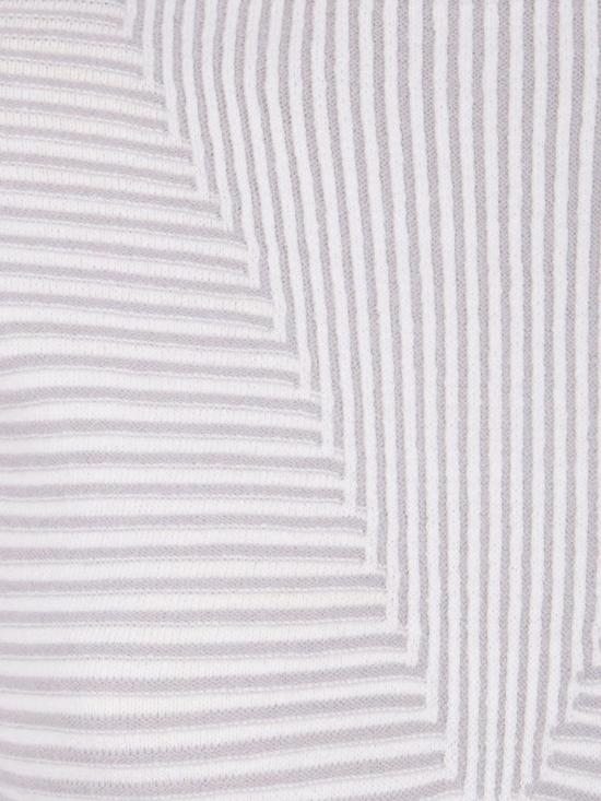  엠포리오 아르마니 터틀넥 스트라이프 탑 그레이 - EMPORIO ARMANI