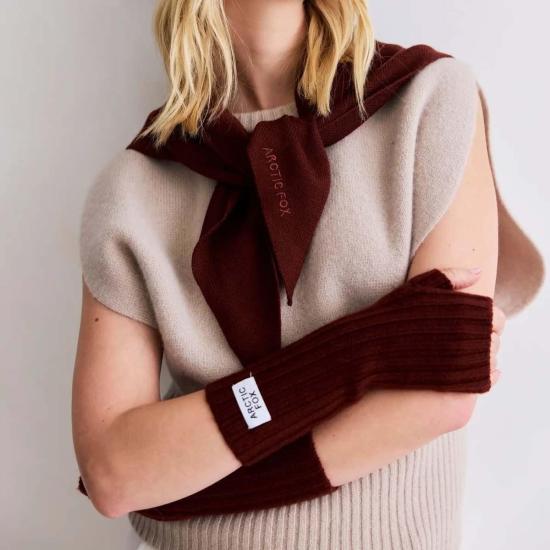  Arctic Fox 장갑 아크틱 폭스 메리노 울 핑거리스  다크 월넛 색상