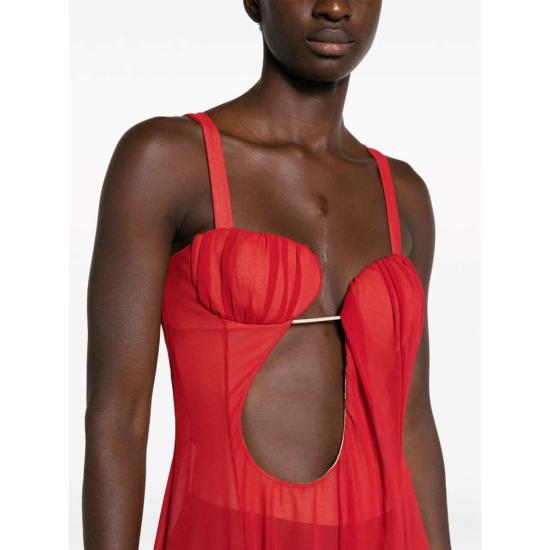  넨시 도자카 숏 원피스 드레스 레드 - NENSI DOJAKA