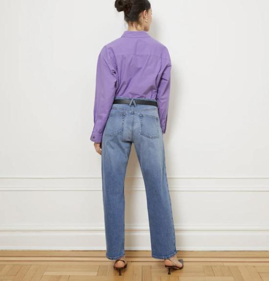  Loup 셔츠 Diana 릴렉스 버튼업 셔츠 퍼플 - LOUP