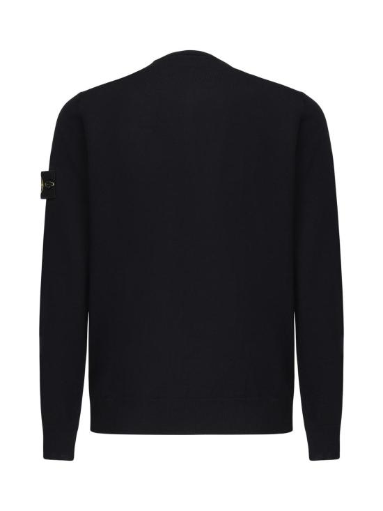  스톤 아일랜드 스웨터 크루넥  (입체 스티치 디테일, 블루) - STONE ISLAND