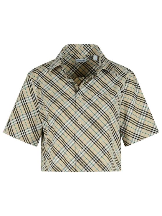  버버리 셔츠 크림 코튼 셔츠