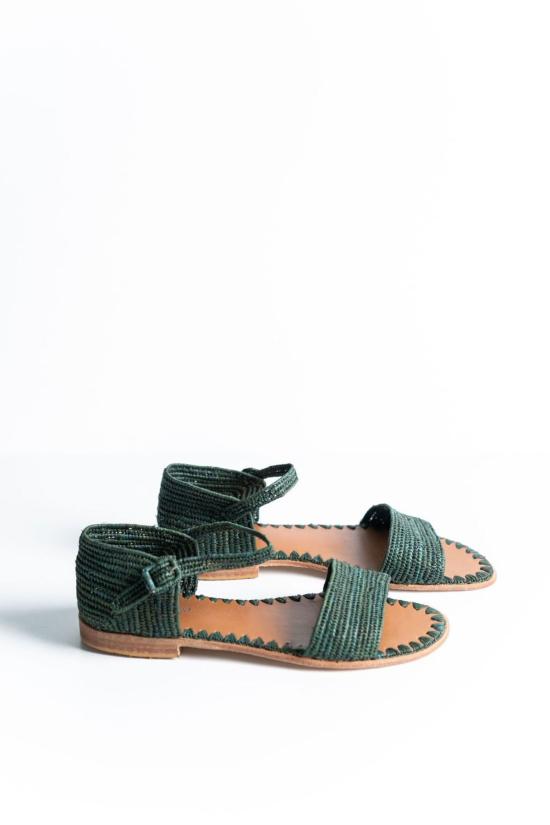  Proud Mary Footwear 샌들 프라우드 메리 풋웨어 라피아 샌들 포레스트 - PROUD MARY FOOTWEAR