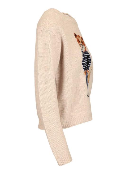  메종키츠네 스웨터 메종 키츠네 메리노 울  파치먼트 화이트 - MAISON KITSUNE