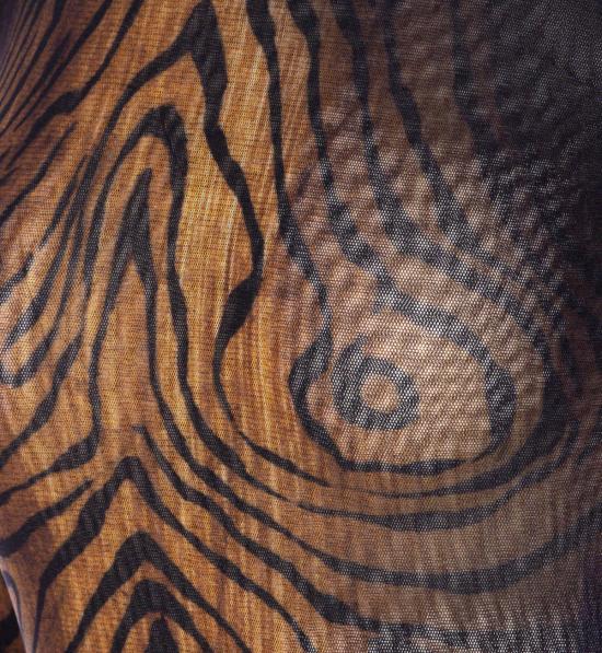  장 폴 고티에 긴팔 티셔츠 우드 프린트 롱슬리브 탑 - JEAN PAUL GAULTIER