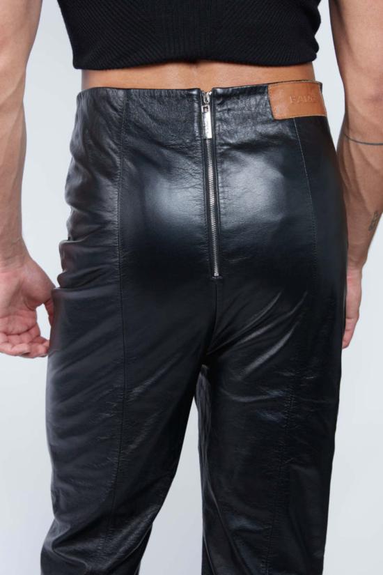  FANG NYC 스트레이트 팬츠 팡 NYC 하이웨이스트 가죽 팬츠 블랙 - OTHER BRANDS