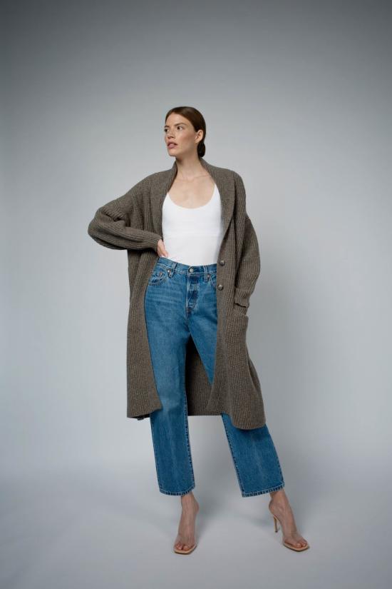  산티클레르 코트 마라 캐시미어 스웨터  월넛 - SANTICLER