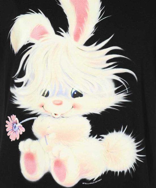  스텔라 맥카트니 반팔 티셔츠 스텔라 매카트니 코튼 티셔츠 블랙 - STELLA MCCARTNEY